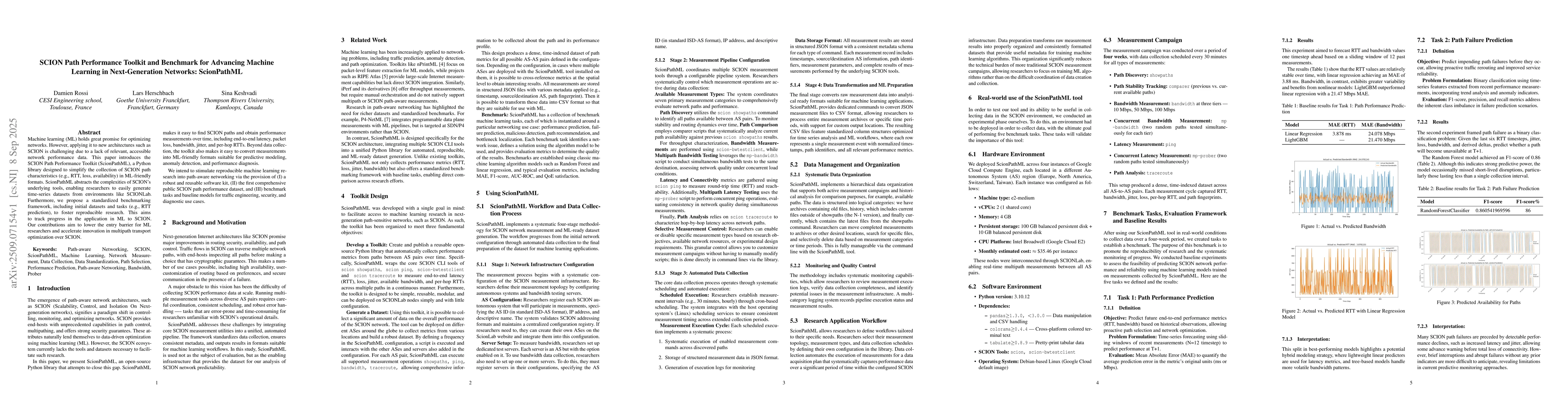 Thumbnail for SCION Path Performance Toolkit and Benchmark for Advancing Machine
  Learning in Next-Generation Networks: ScionPathML