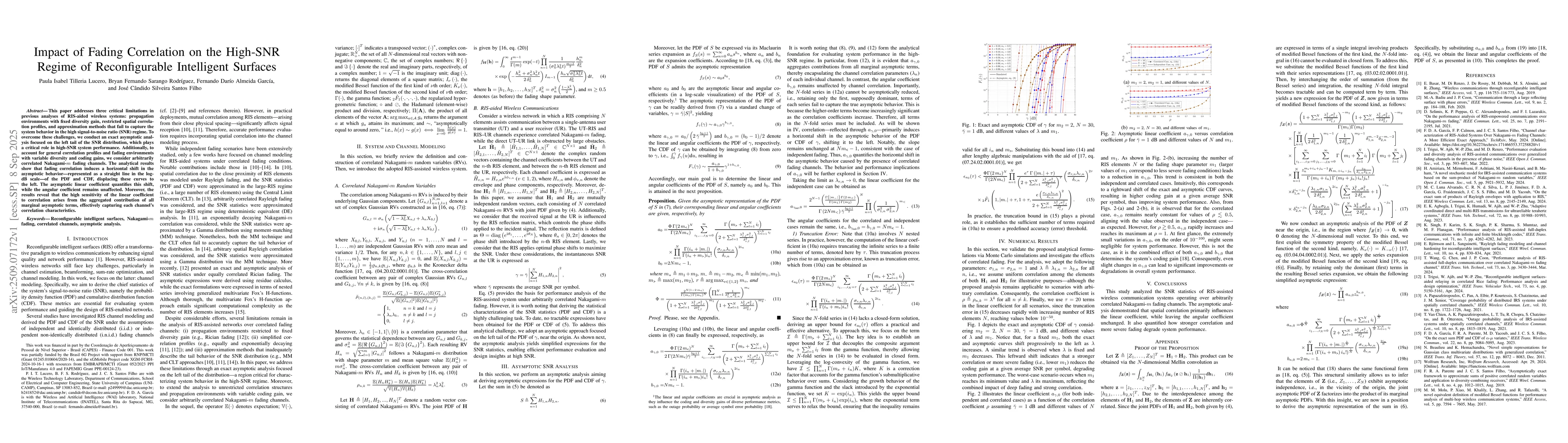 Thumbnail for Impact of Fading Correlation on the High-SNR Regime of Reconfigurable
  Intelligent Surfaces