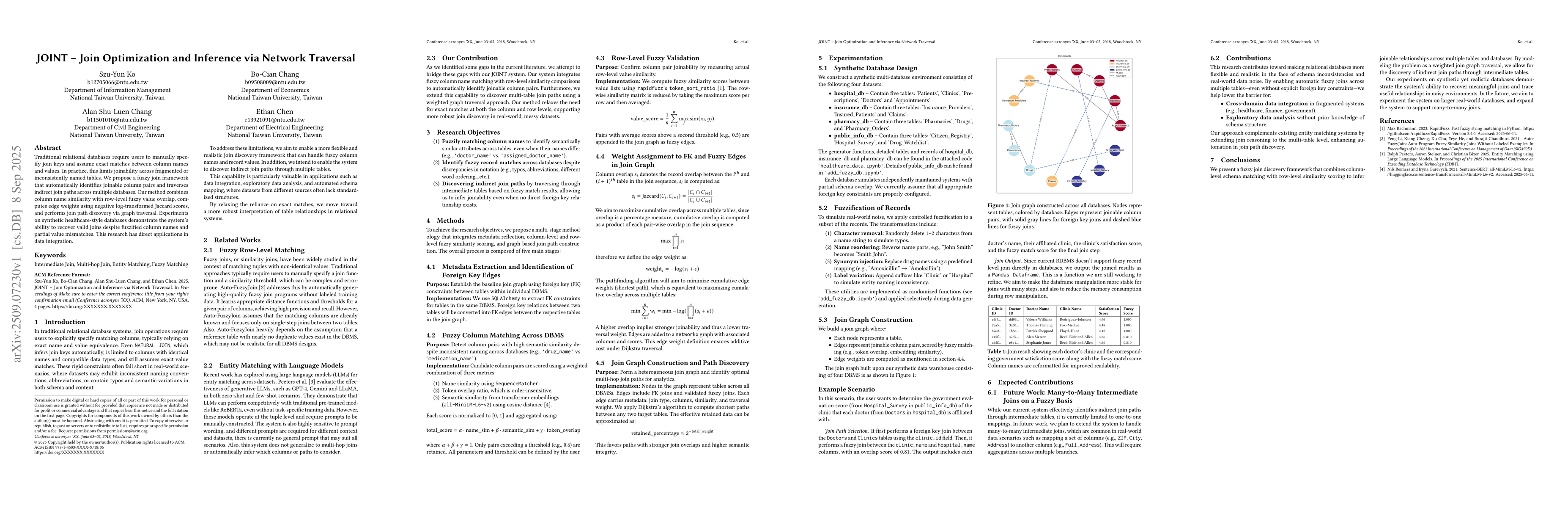 Thumbnail for JOINT: Join Optimization and Inference via Network Traversal