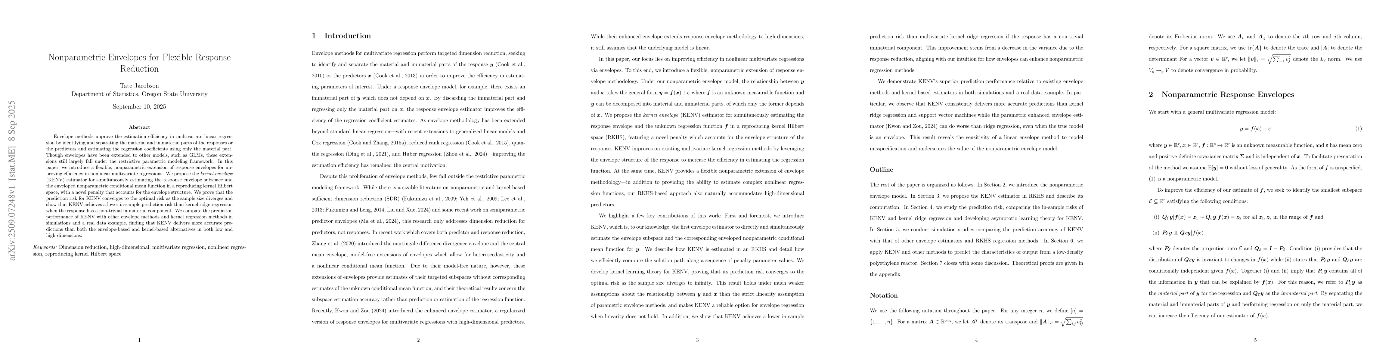 Thumbnail for Nonparametric Envelopes for Flexible Response Reduction