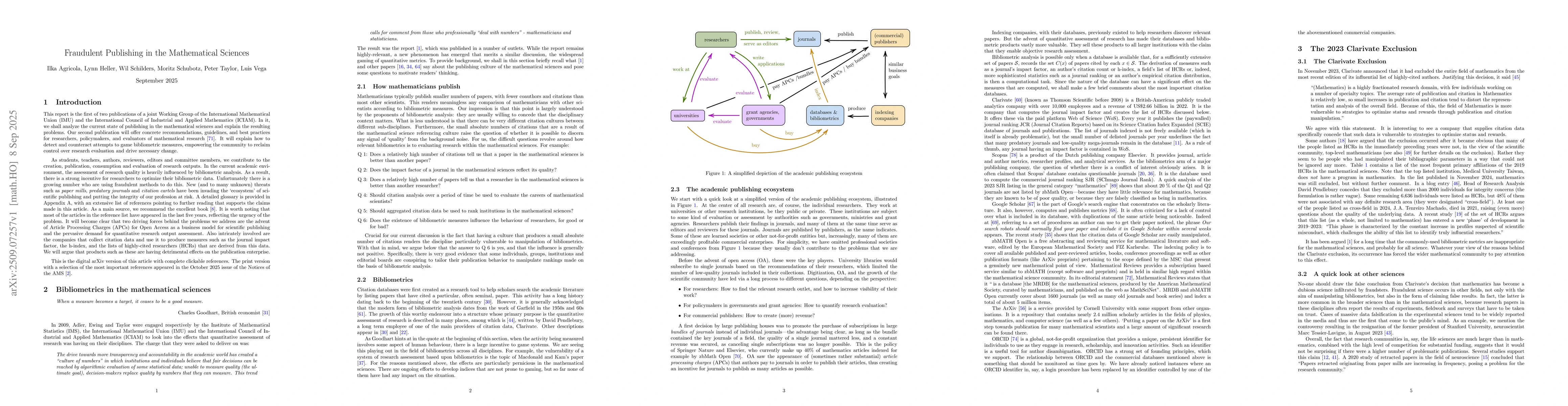Thumbnail for Fraudulent Publishing in the Mathematical Sciences