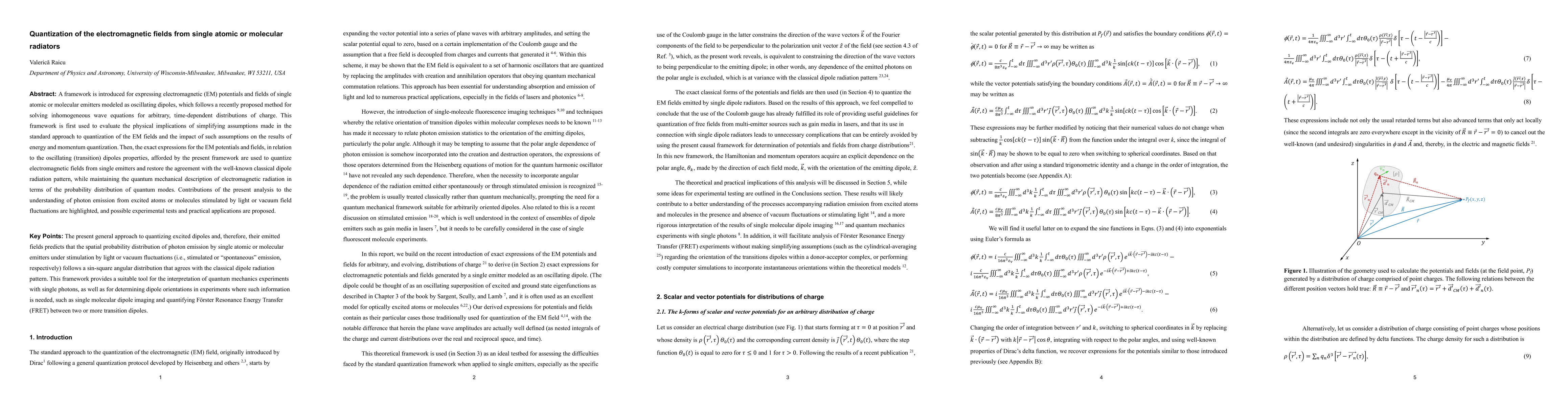 Thumbnail for Quantization of the electromagnetic fields from single atomic or
  molecular radiators