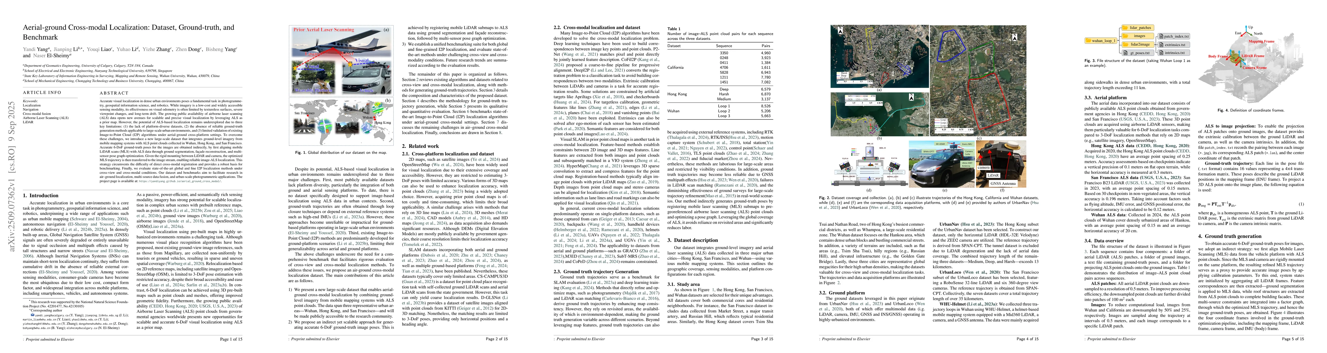 Thumbnail for Aerial-ground Cross-modal Localization: Dataset, Ground-truth, and
  Benchmark