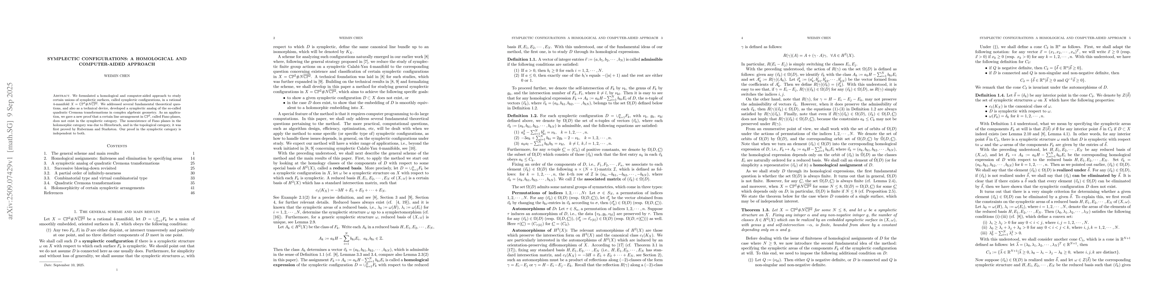 Thumbnail for Symplectic configurations: a homological and computer-aided approach