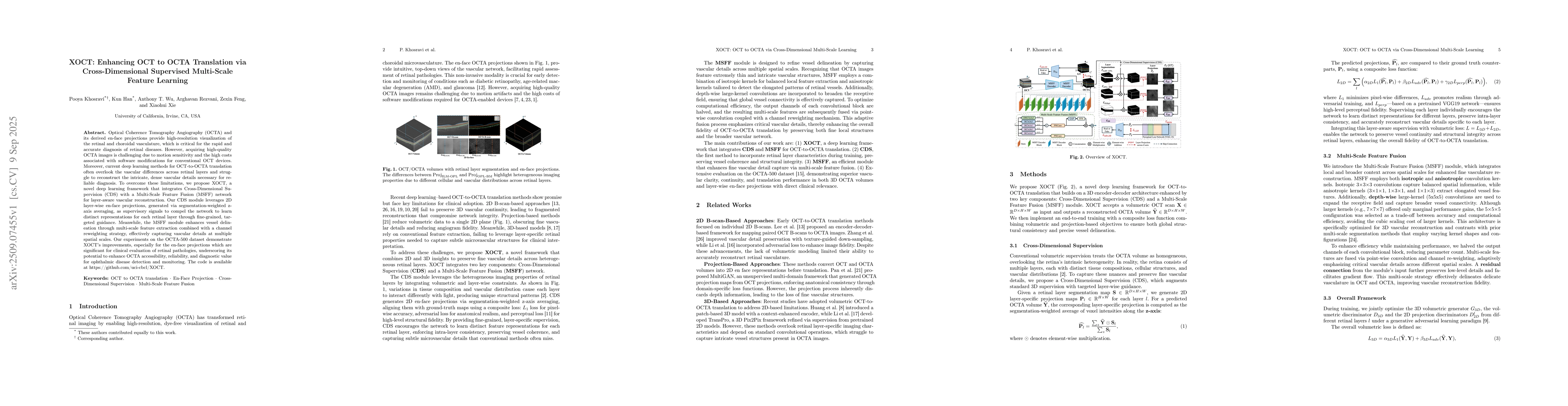 Thumbnail for XOCT: Enhancing OCT to OCTA Translation via Cross-Dimensional Supervised
  Multi-Scale Feature Learning