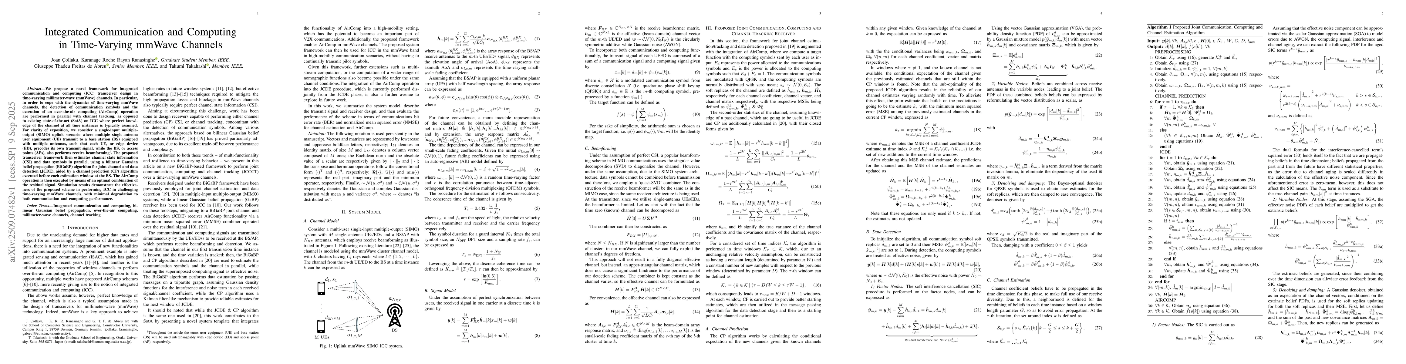 Thumbnail for Integrated Communication and Computing in Time-Varying mmWave Channels