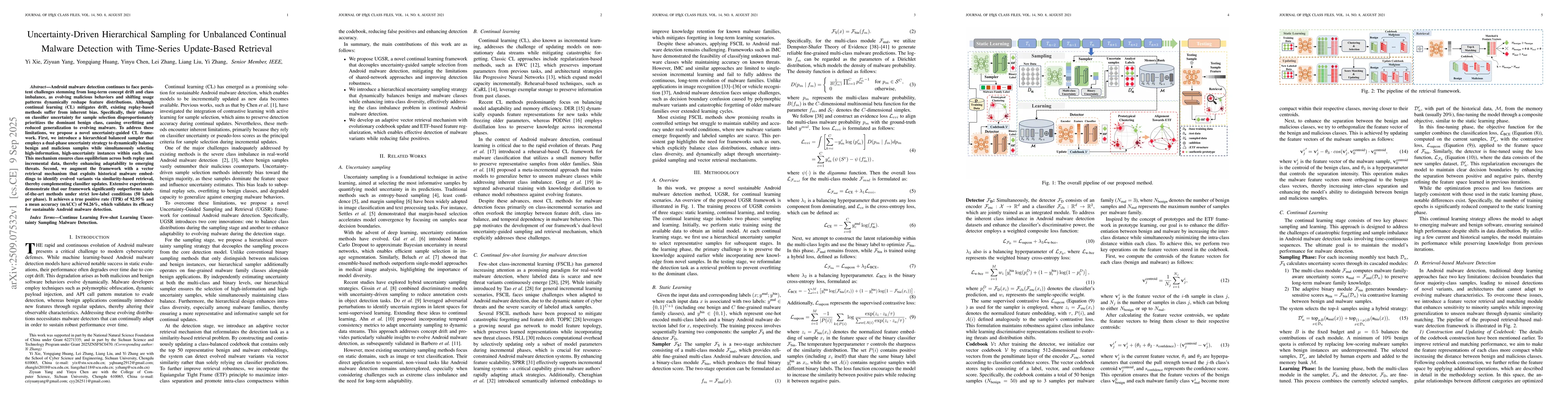 Thumbnail for Uncertainty-Driven Hierarchical Sampling for Unbalanced Continual
  Malware Detection with Time-Series Update-Based Retrieval