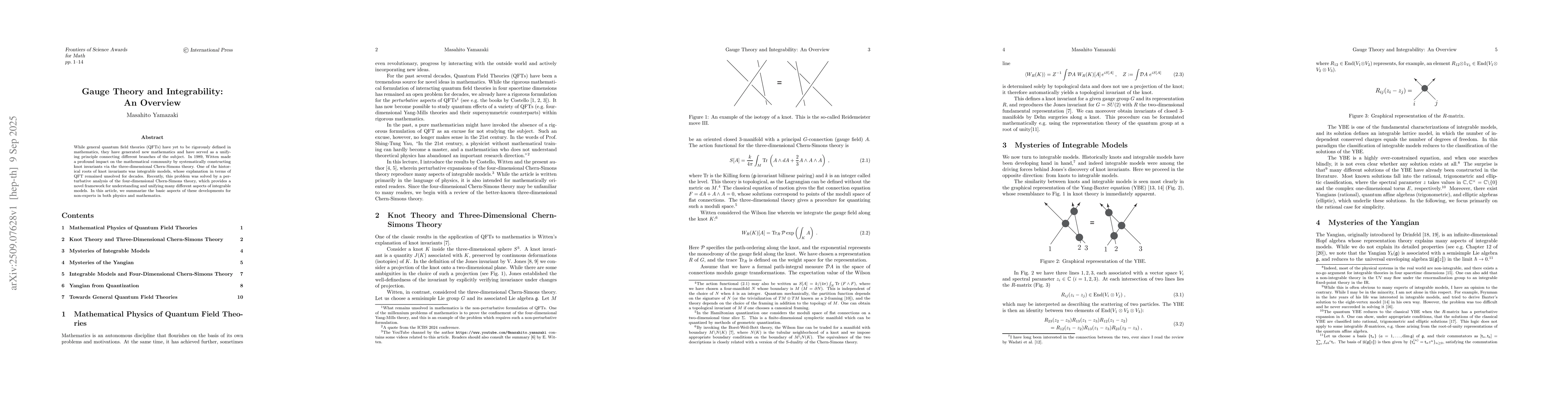 Thumbnail for Gauge Theory and Integrability: An Overview
