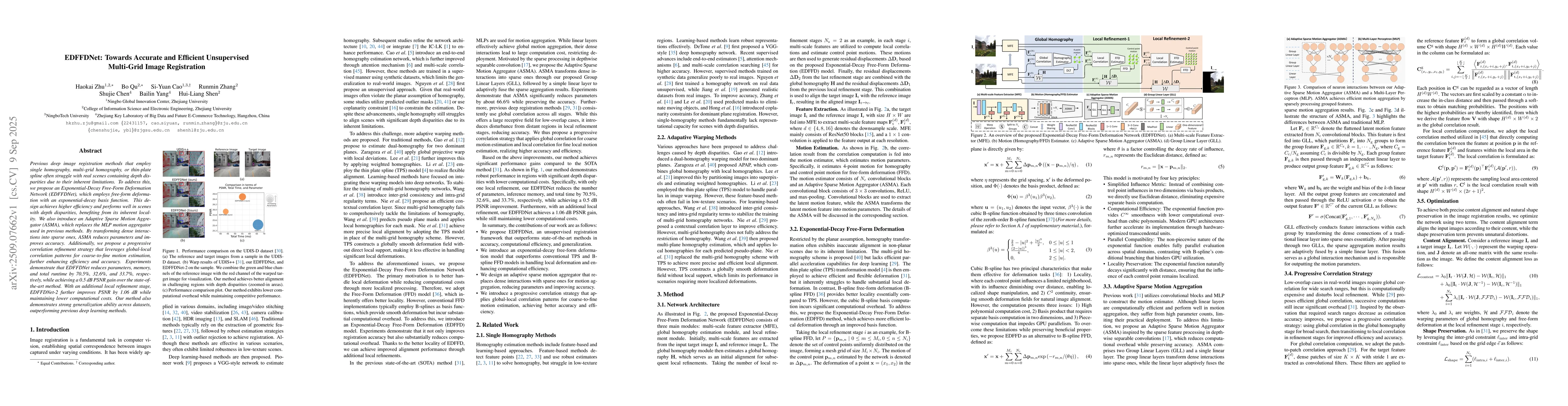 Thumbnail for EDFFDNet: Towards Accurate and Efficient Unsupervised Multi-Grid Image
  Registration
