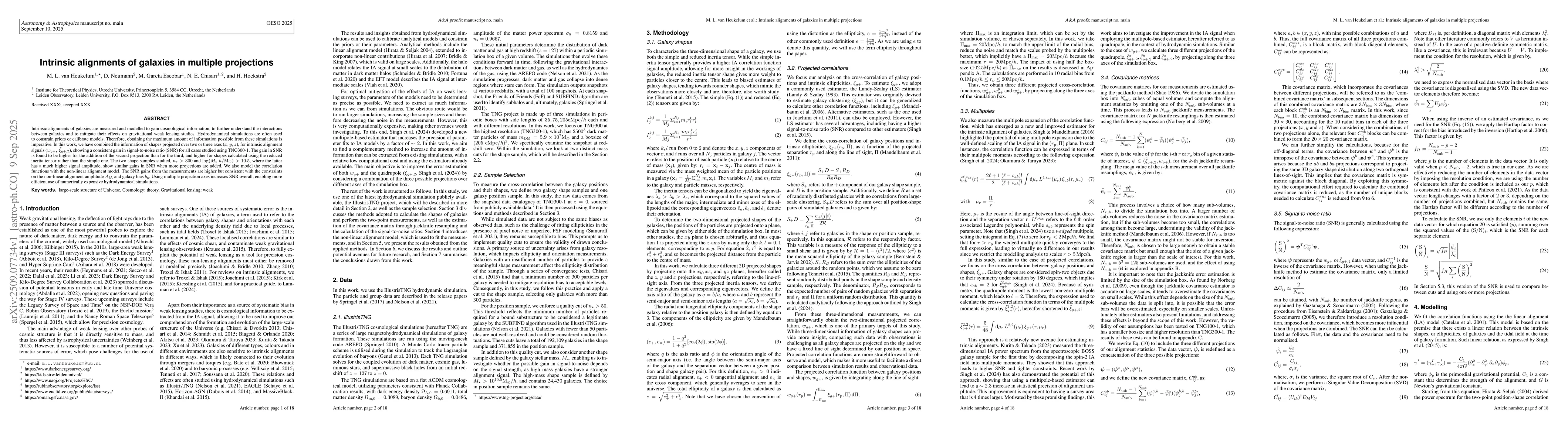 Thumbnail for Intrinsic alignments of galaxies in multiple projections