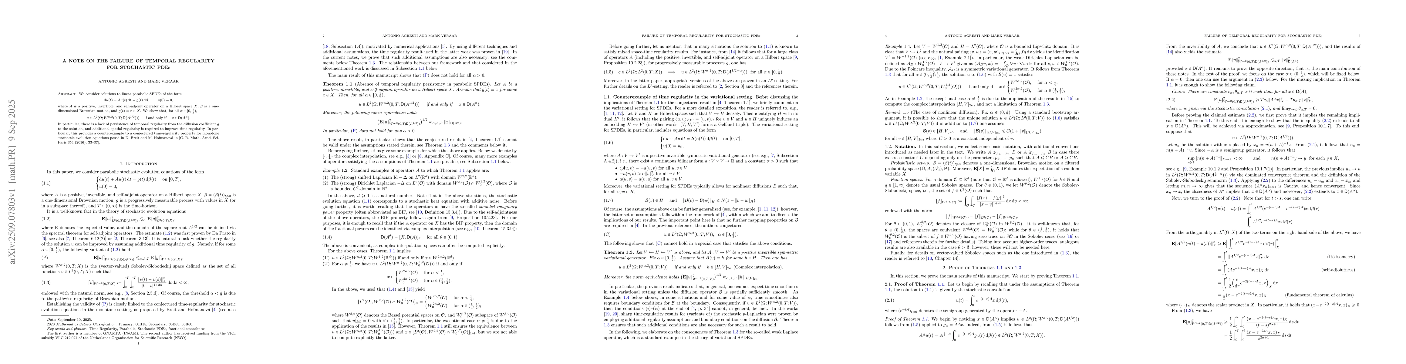 Thumbnail for A Note on the failure of temporal regularity for stochastic PDEs