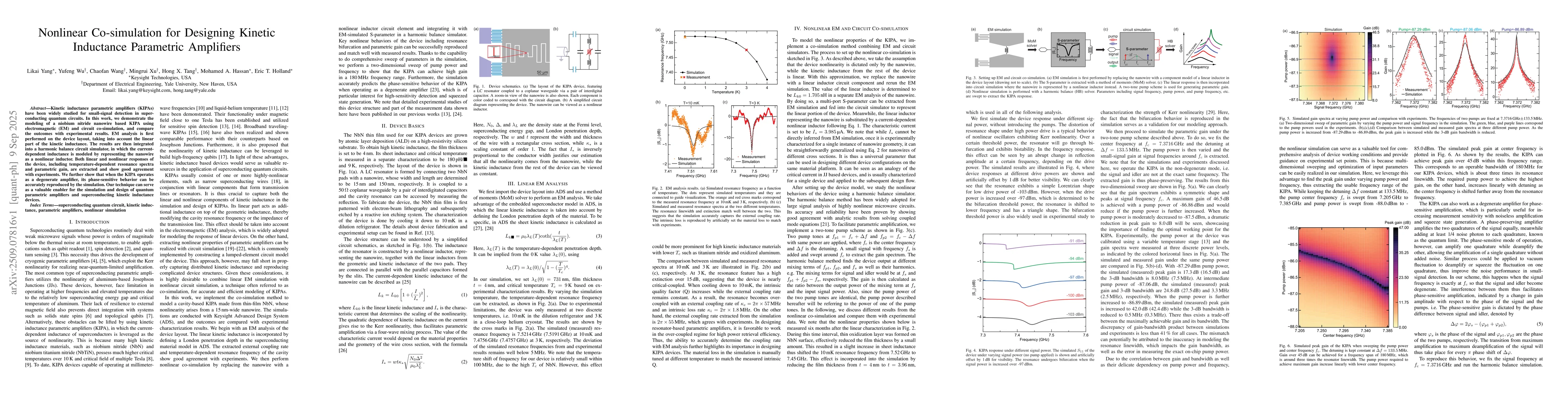 Thumbnail for Nonlinear Co-simulation for Designing Kinetic Inductance Parametric
  Amplifiers