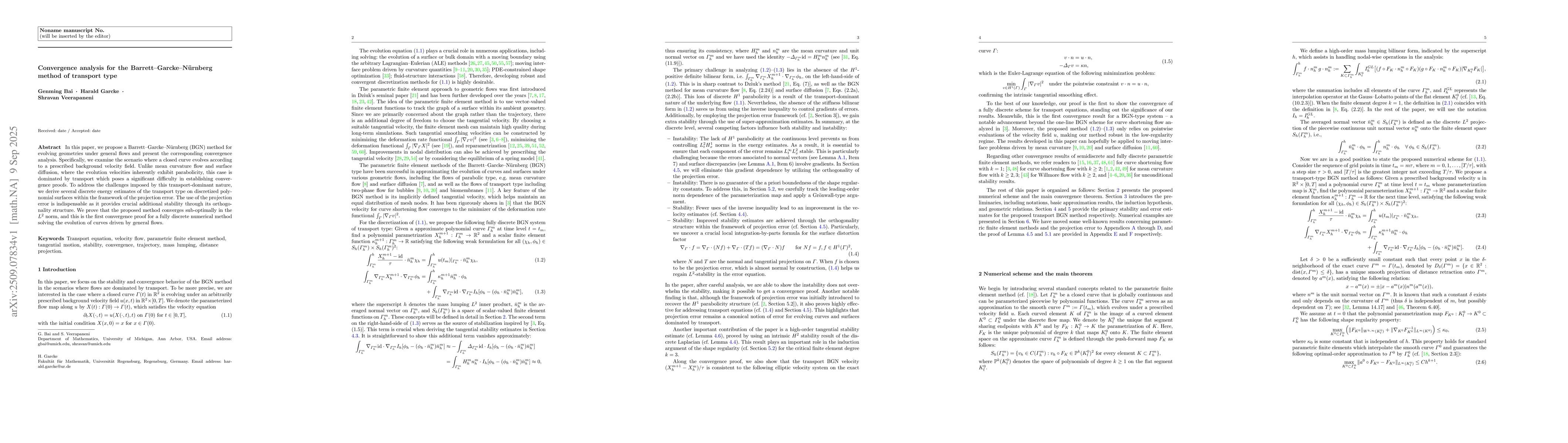 Thumbnail for Convergence analysis for the Barrett-Garcke-Nurnberg method of transport
  type