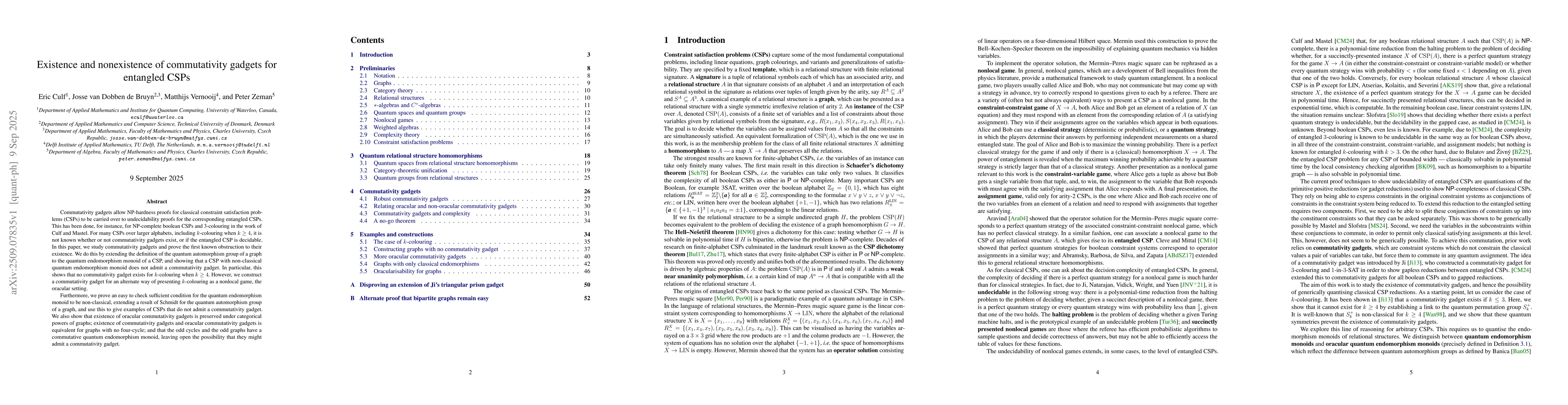 Thumbnail for Existence and nonexistence of commutativity gadgets for entangled CSPs