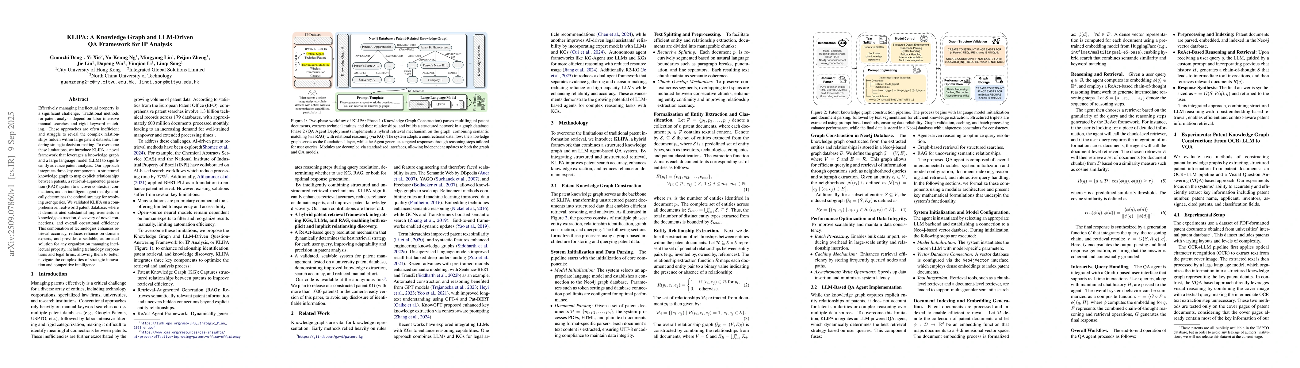 Thumbnail for KLIPA: A Knowledge Graph and LLM-Driven QA Framework for IP Analysis