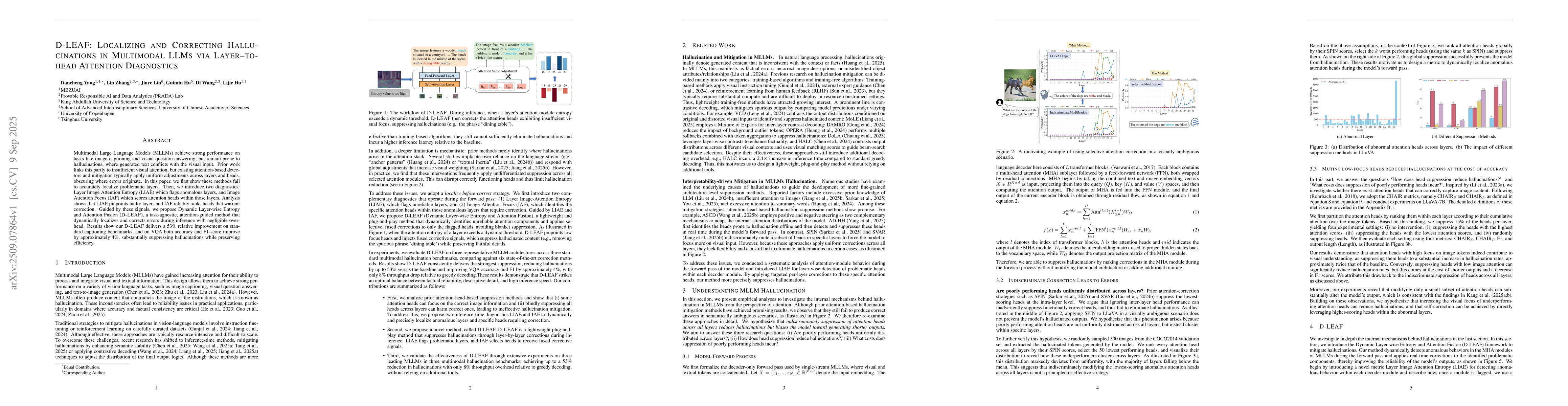 Thumbnail for D-LEAF: Localizing and Correcting Hallucinations in Multimodal LLMs via
  Layer-to-head Attention Diagnostics