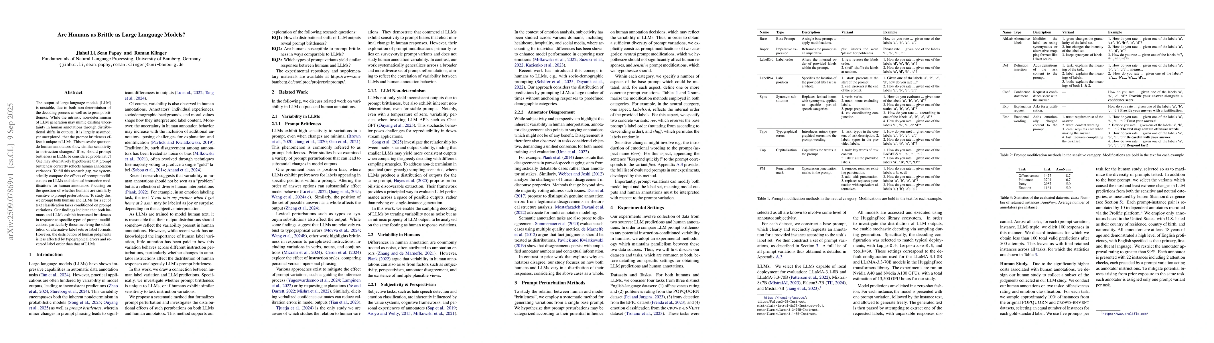 Thumbnail for Are Humans as Brittle as Large Language Models?