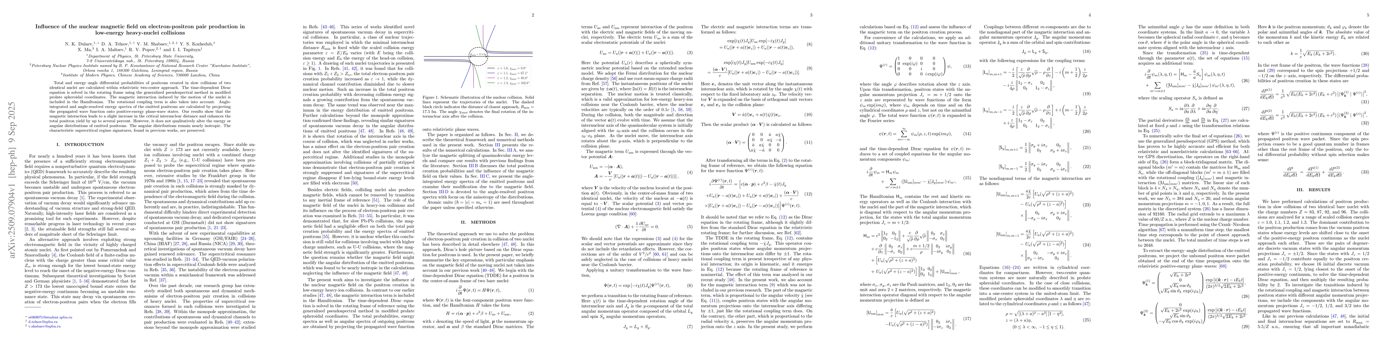 Thumbnail for Influence of the nuclear magnetic field on electron-positron pair
  production in low-energy heavy-nuclei collisions