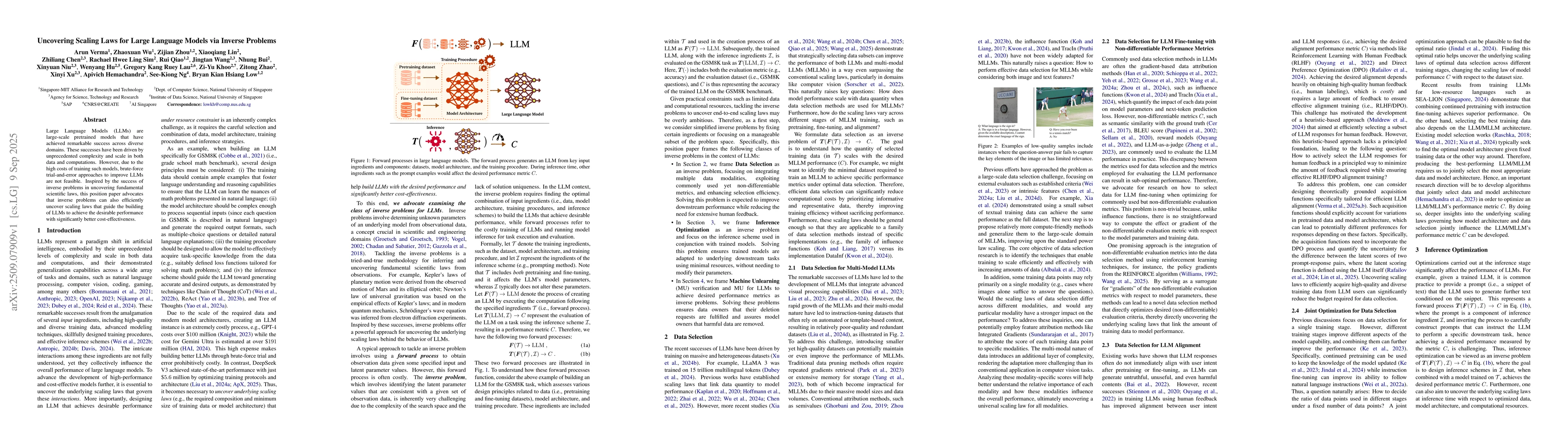 Thumbnail for Uncovering Scaling Laws for Large Language Models via Inverse Problems