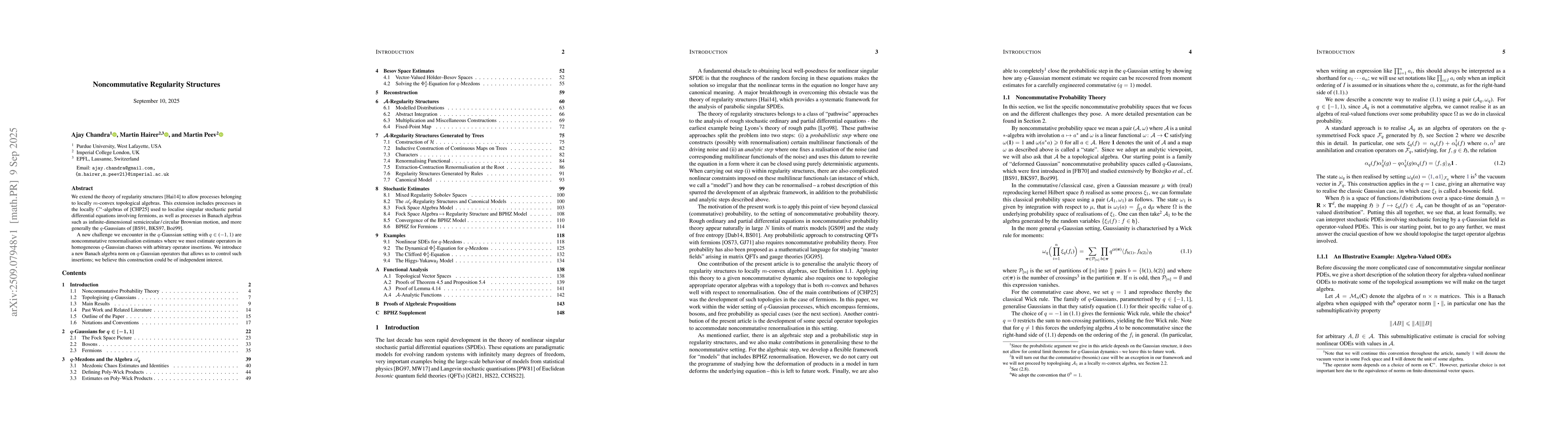 Thumbnail for Noncommutative Regularity Structures