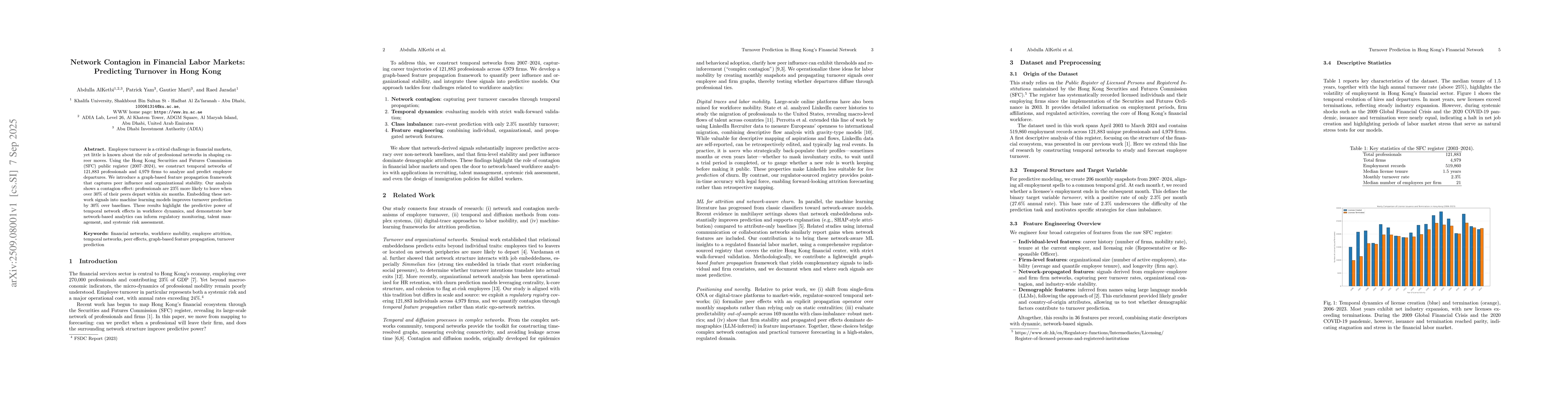 Thumbnail for Network Contagion in Financial Labor Markets: Predicting Turnover in
  Hong Kong
