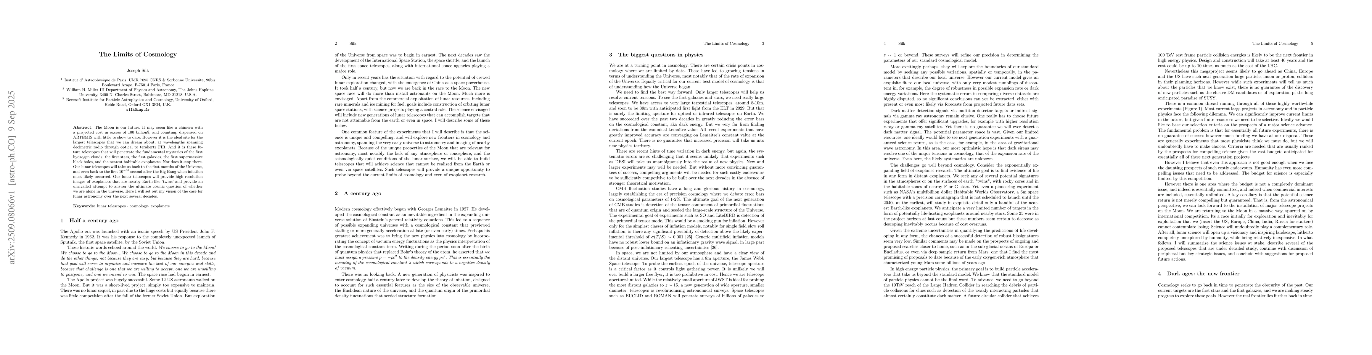 Thumbnail for The limits of cosmology