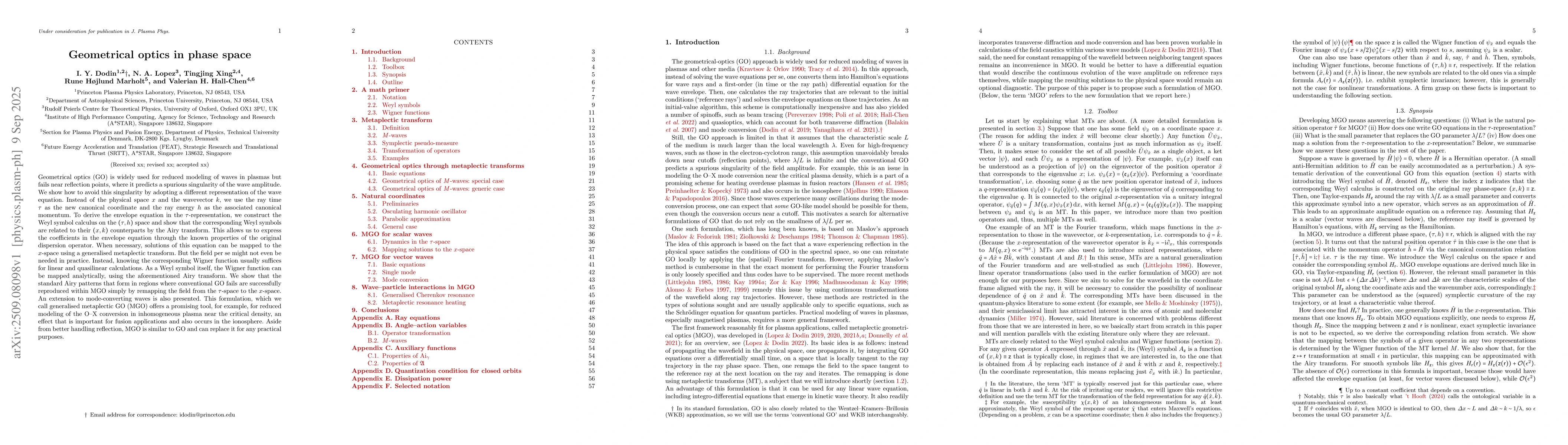 Thumbnail for Geometrical optics in phase space