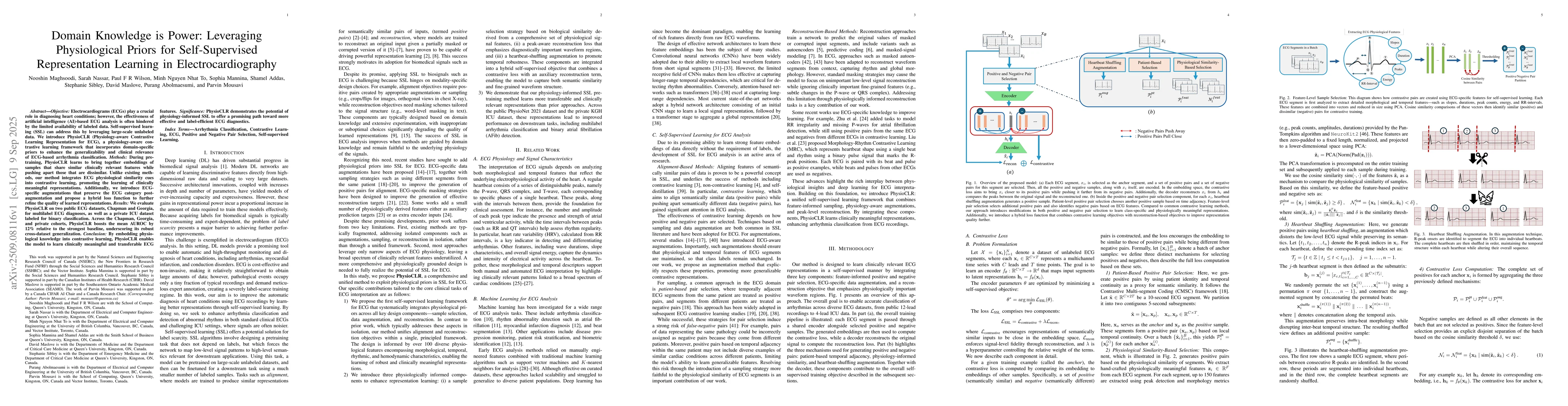 Thumbnail for Domain Knowledge is Power: Leveraging Physiological Priors for Self
  Supervised Representation Learning in Electrocardiography