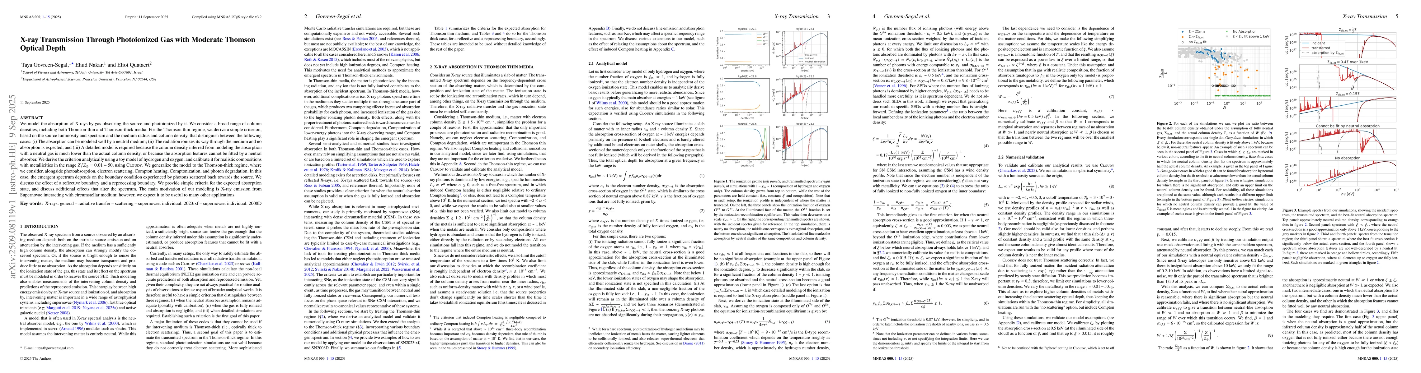 Thumbnail for X-ray Transmission Through Photoionized Gas with Moderate Thomson
  Optical Depth