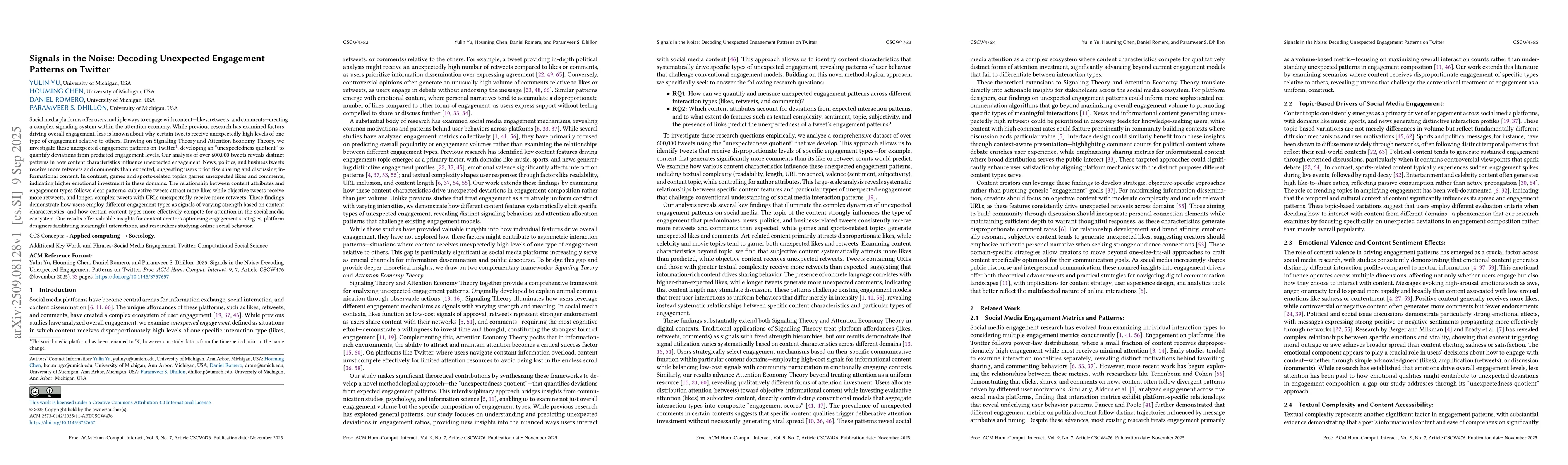 Thumbnail for Signals in the Noise: Decoding Unexpected Engagement Patterns on Twitter