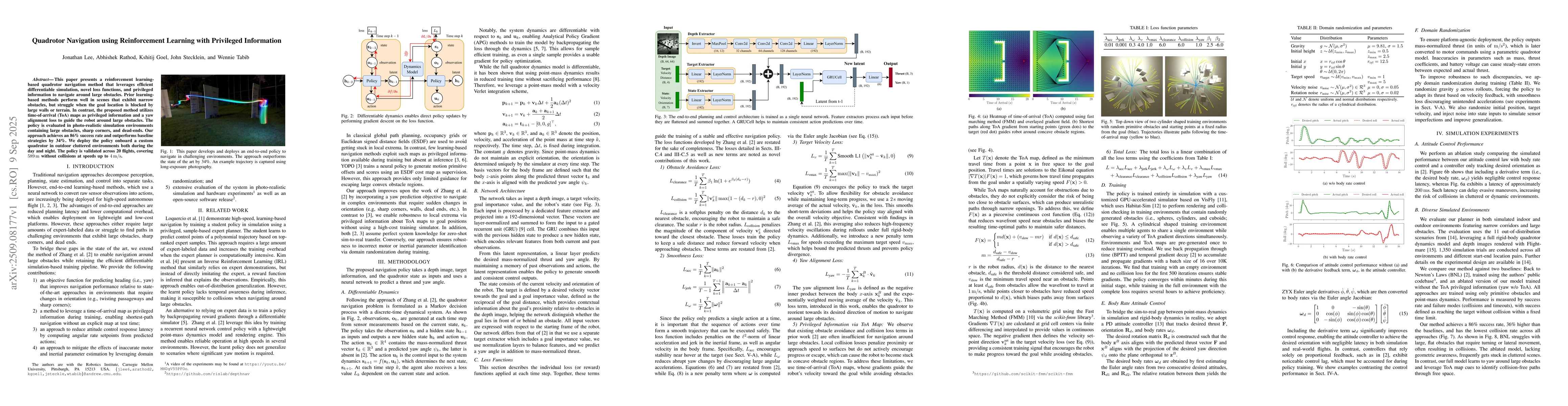 Thumbnail for Quadrotor Navigation using Reinforcement Learning with Privileged
  Information