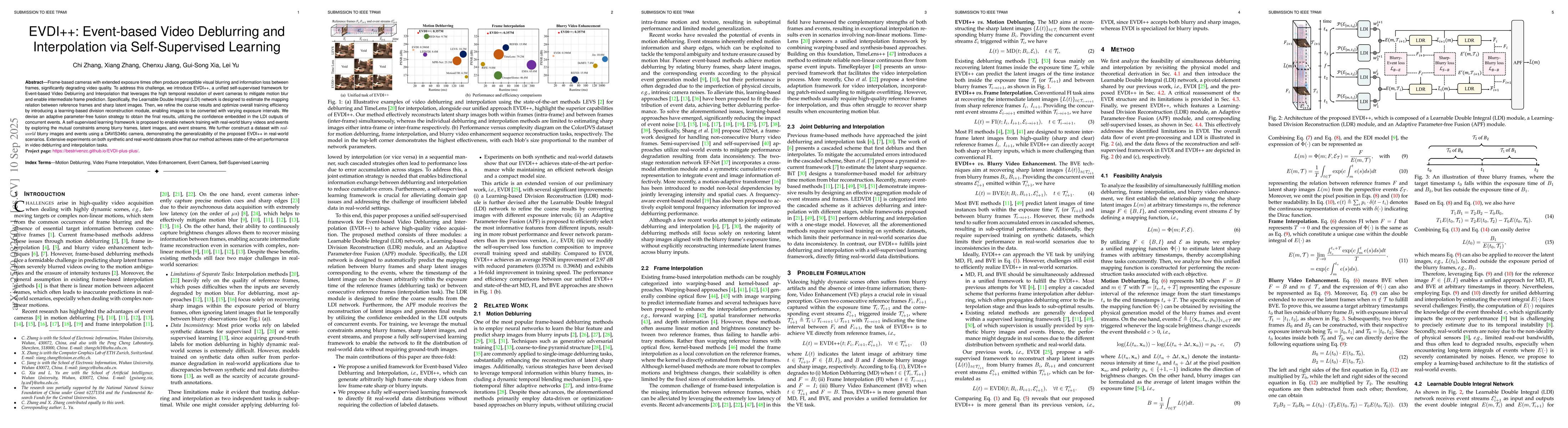 Thumbnail for EVDI++: Event-based Video Deblurring and Interpolation via
  Self-Supervised Learning