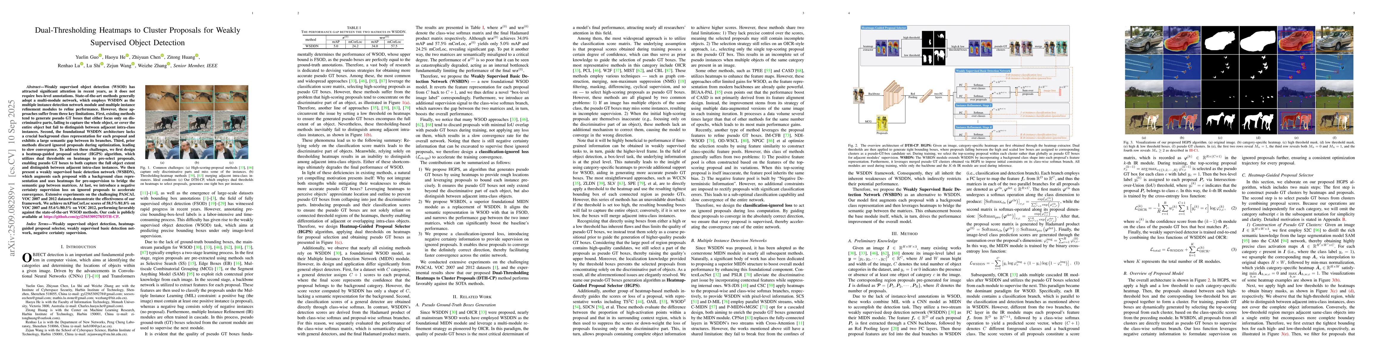 Thumbnail for Dual-Thresholding Heatmaps to Cluster Proposals for Weakly Supervised
  Object Detection