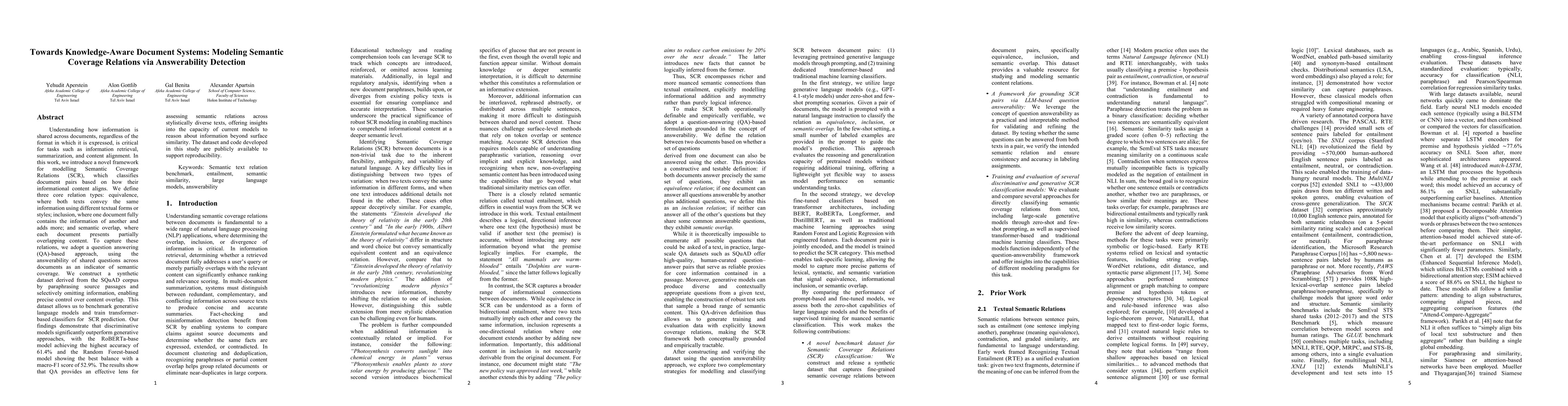 Thumbnail for Towards Knowledge-Aware Document Systems: Modeling Semantic Coverage
  Relations via Answerability Detection
