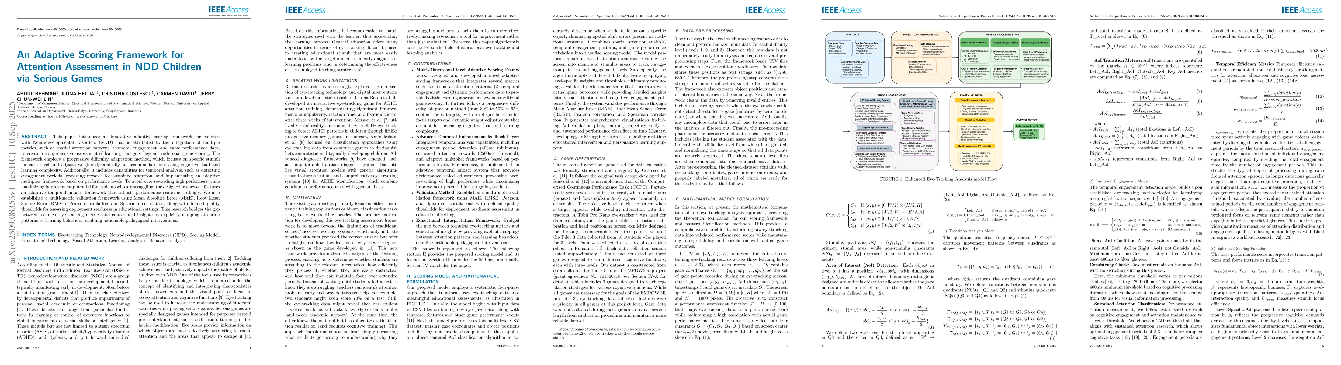 Thumbnail for An Adaptive Scoring Framework for Attention Assessment in NDD Children
  via Serious Games