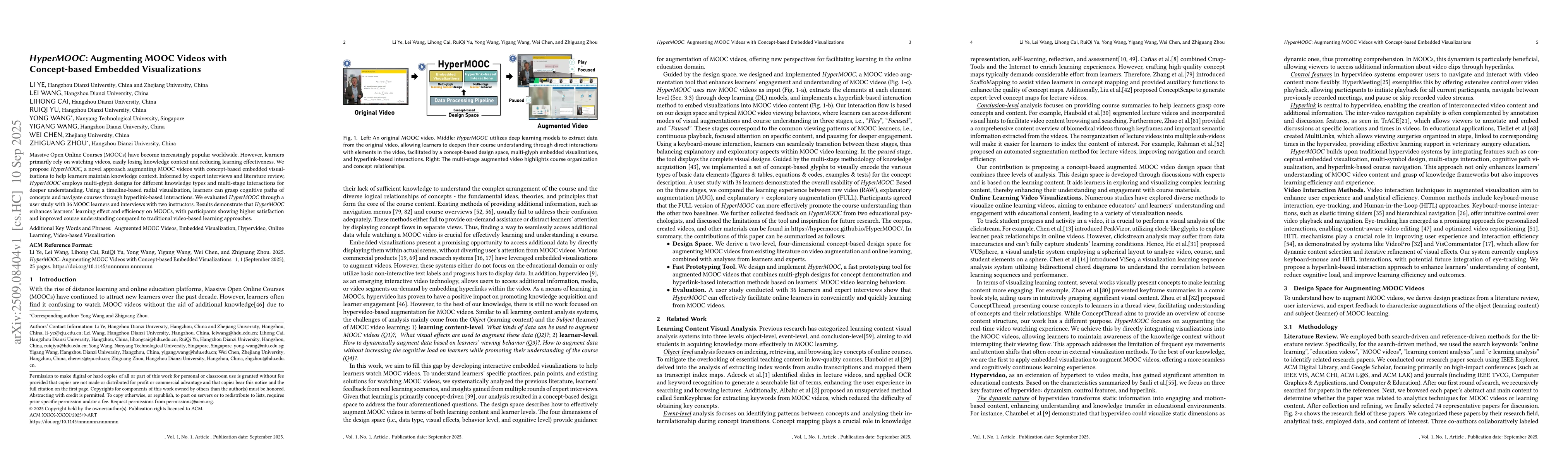 Thumbnail for HyperMOOC: Augmenting MOOC Videos with Concept-based Embedded
  Visualizations