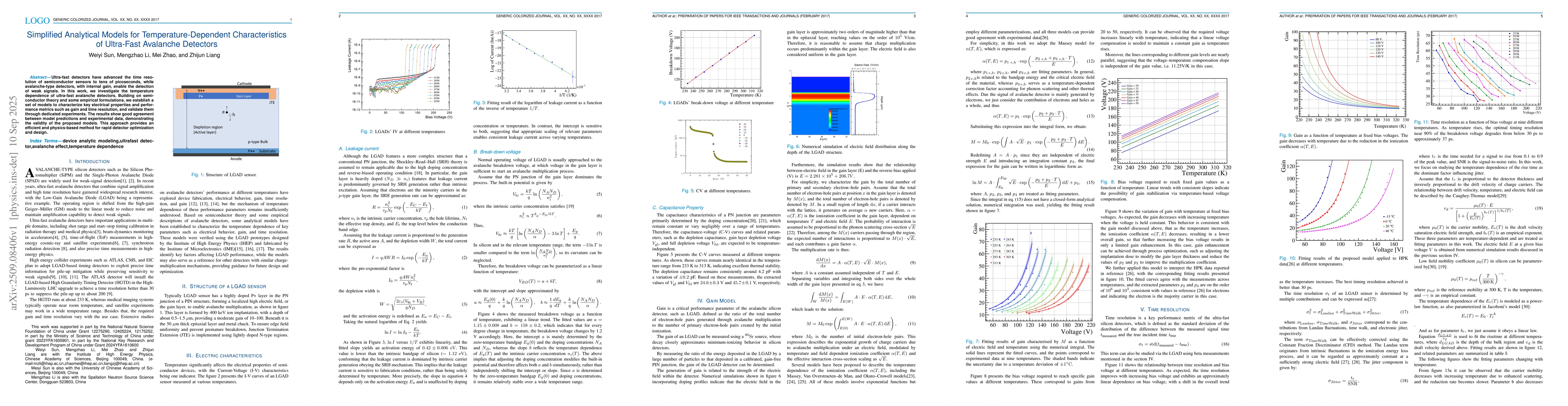 Thumbnail for Simplified Analytical Models for Temperature-Dependent Characteristics
  of Ultra-Fast Avalanche Detectors