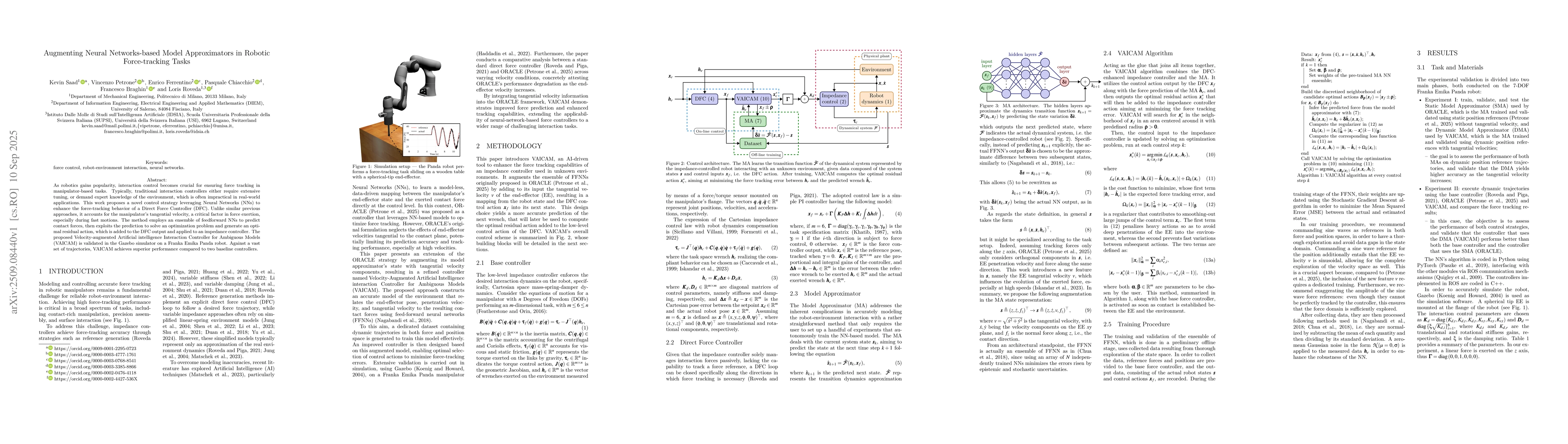 Thumbnail for Augmenting Neural Networks-based Model Approximators in Robotic
  Force-tracking Tasks