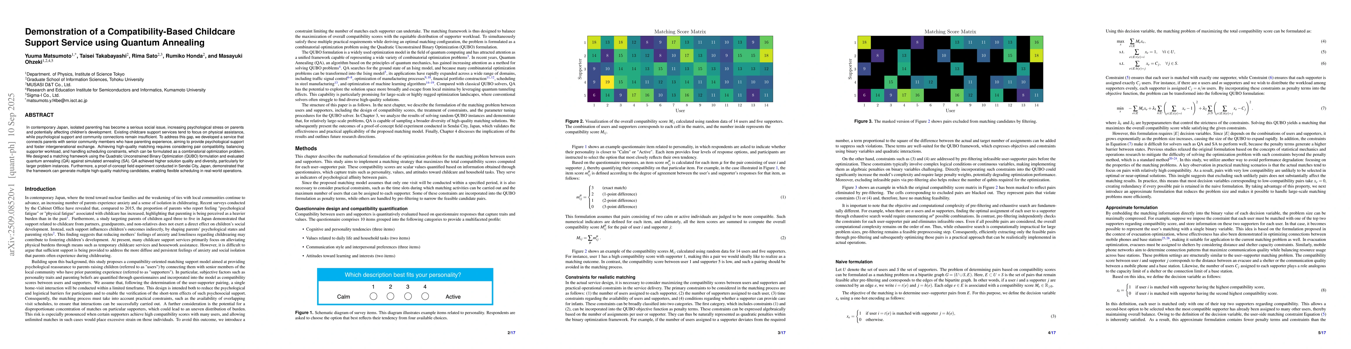 Thumbnail for Demonstration of a Compatibility-Based Childcare Support Service using
  Quantum Annealing