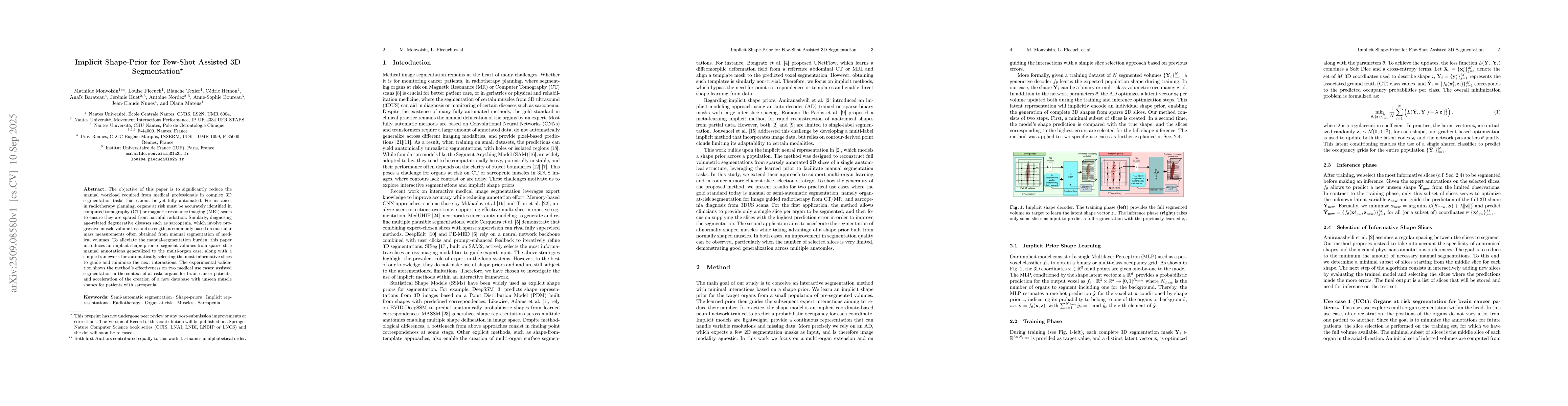 Thumbnail for Implicit Shape-Prior for Few-Shot Assisted 3D Segmentation