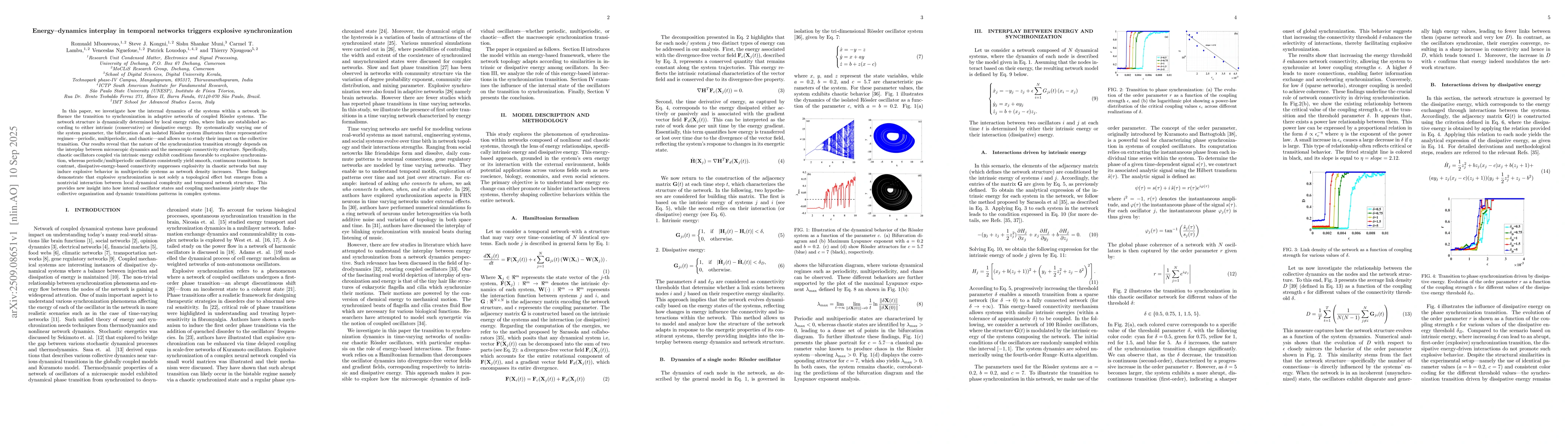 Thumbnail for Energy-dynamics interplay in temporal networks triggers explosive
  synchronization
