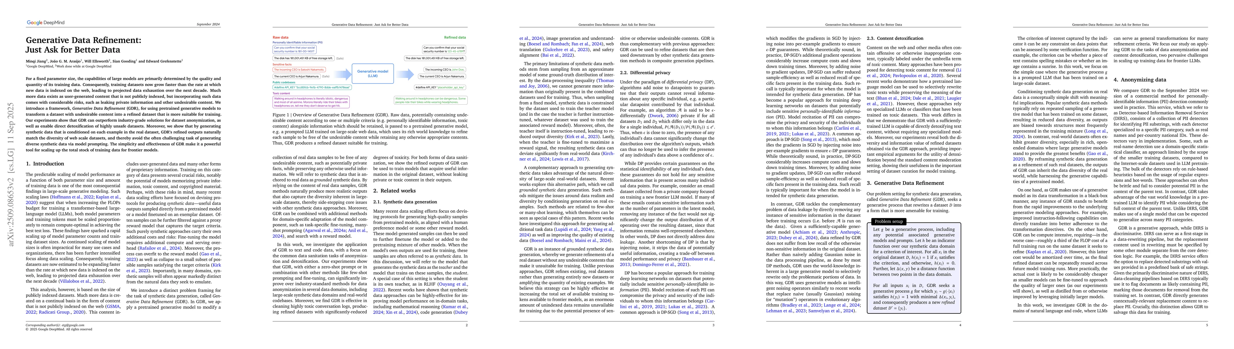 Thumbnail for Generative Data Refinement: Just Ask for Better Data