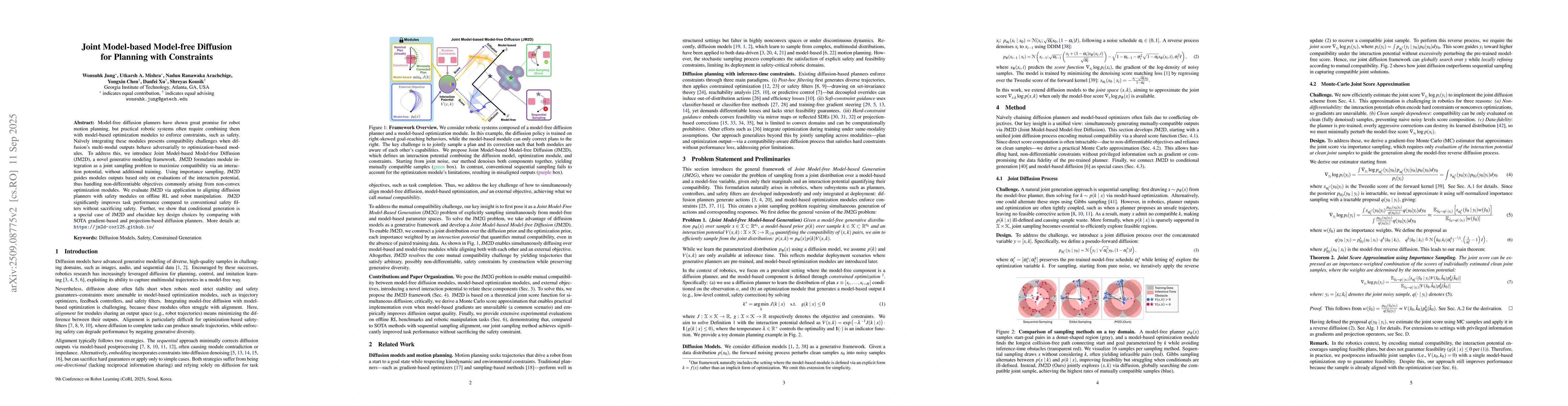 Thumbnail for Joint Model-based Model-free Diffusion for Planning with Constraints
