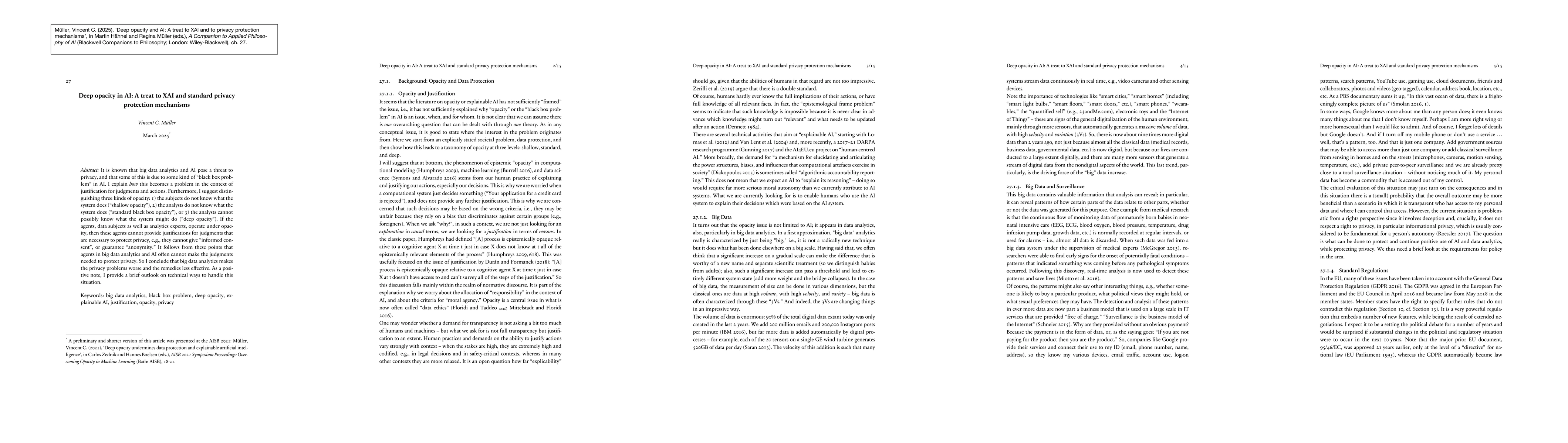 Thumbnail for Deep opacity and AI: A threat to XAI and to privacy protection
  mechanisms