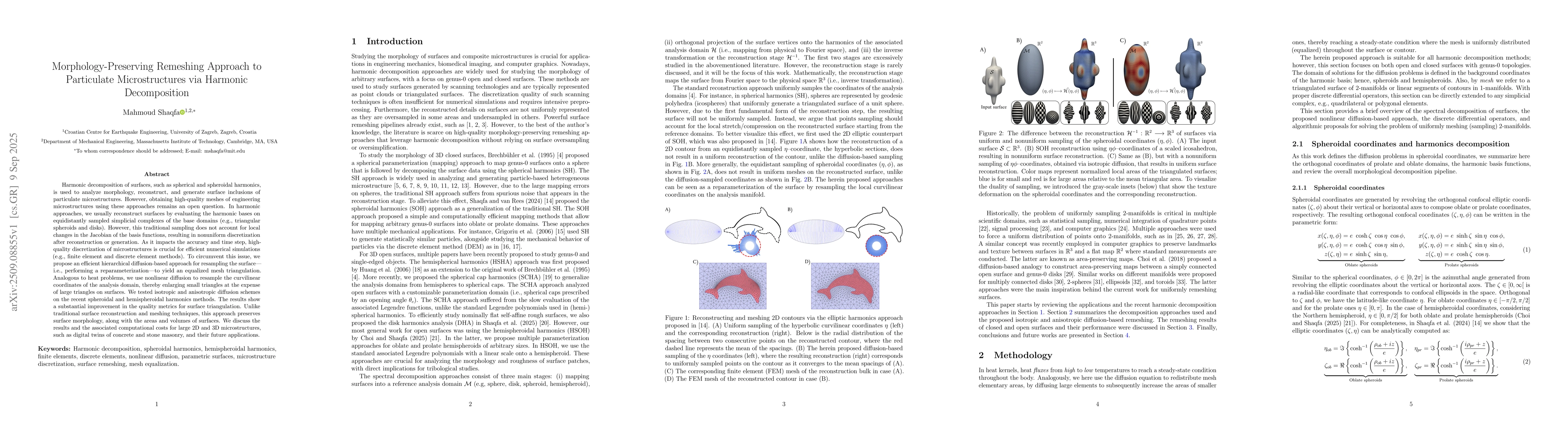 Thumbnail for Morphology-Preserving Remeshing Approach to Particulate Microstructures
  via Harmonic Decomposition