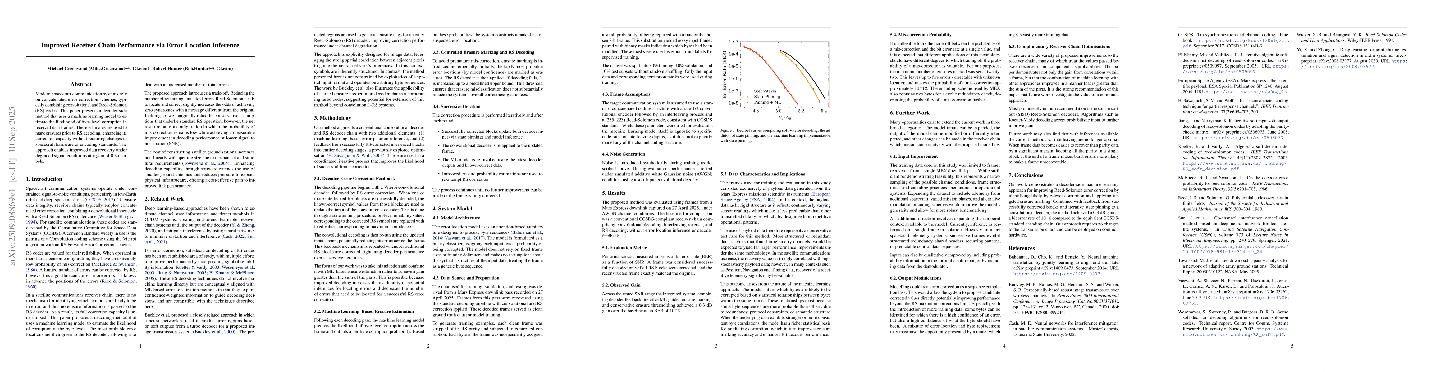 Thumbnail for Improved Receiver Chain Performance via Error Location Inference