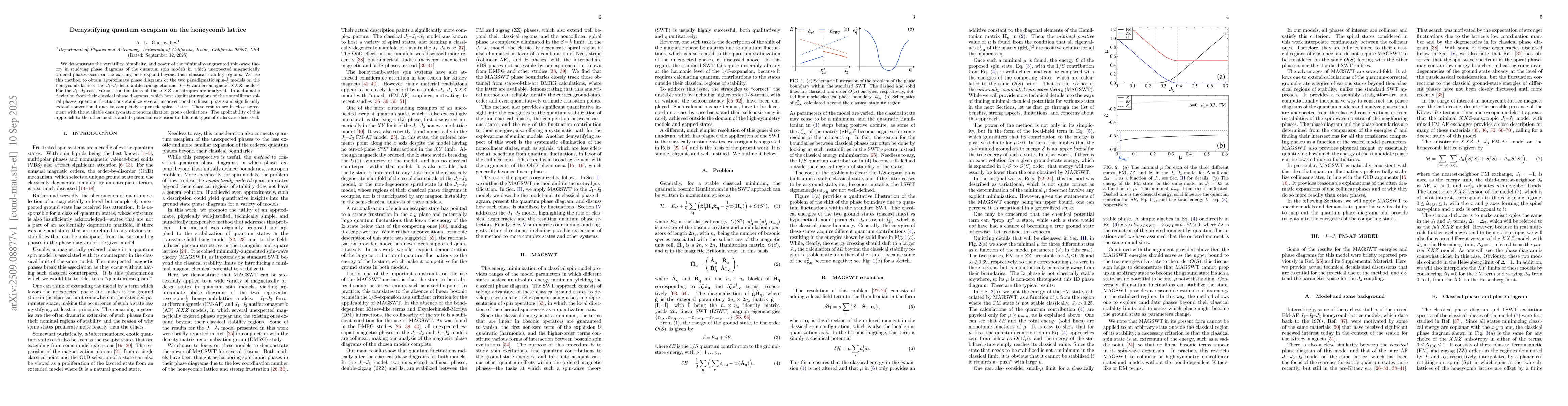Thumbnail for Demystifying quantum escapism on the honeycomb lattice