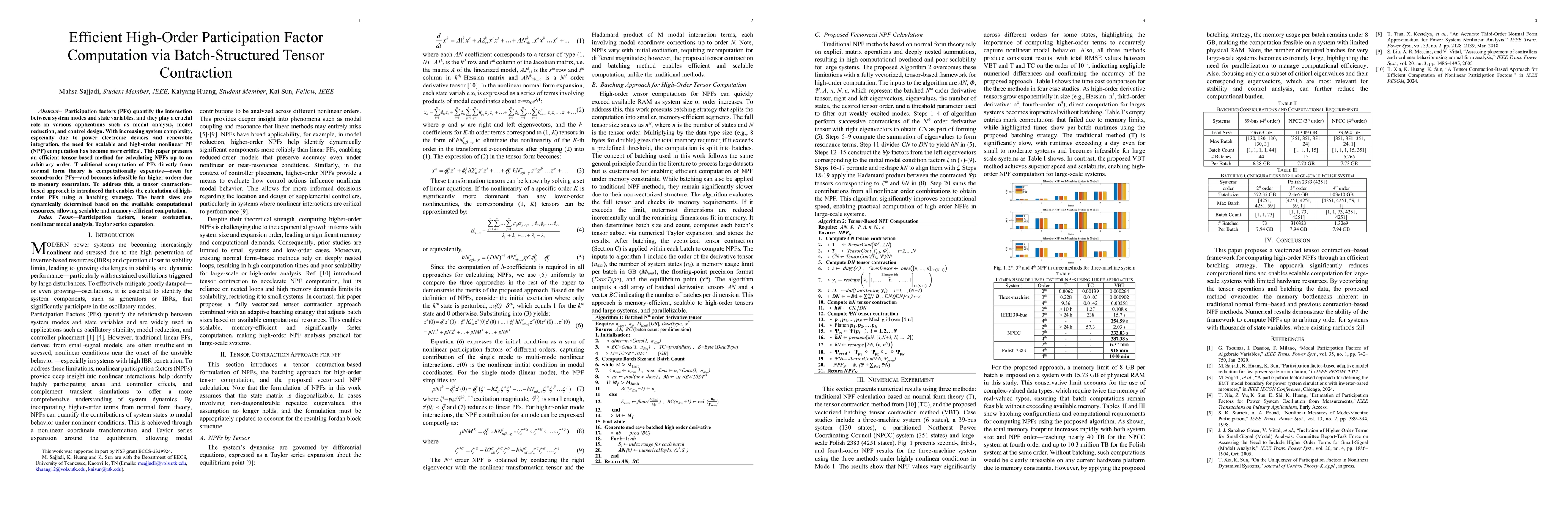 Thumbnail for Efficient High-Order Participation Factor Computation via
  Batch-Structured Tensor Contraction