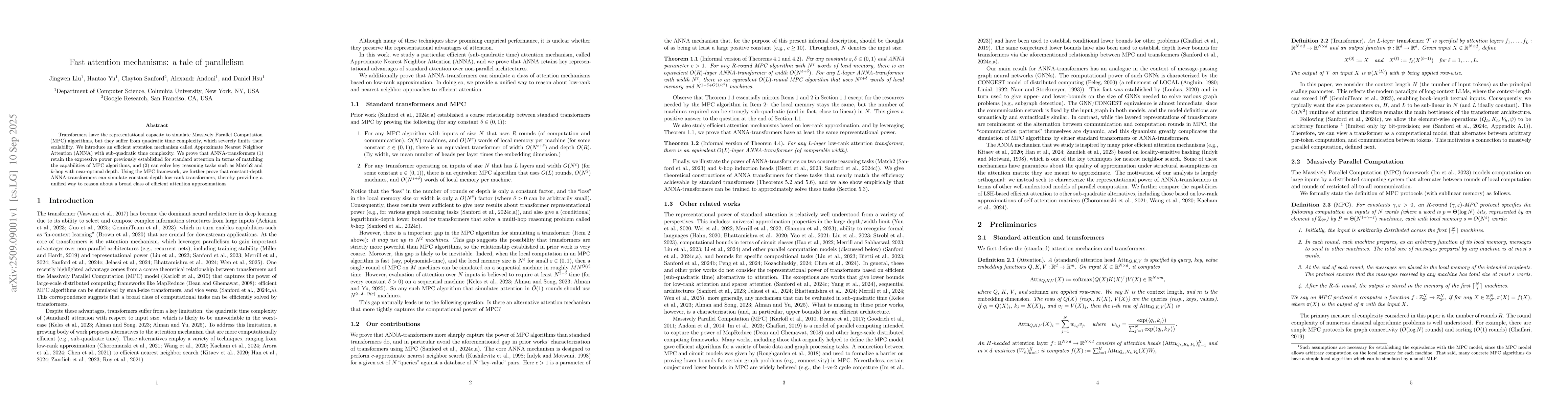 Thumbnail for Fast attention mechanisms: a tale of parallelism