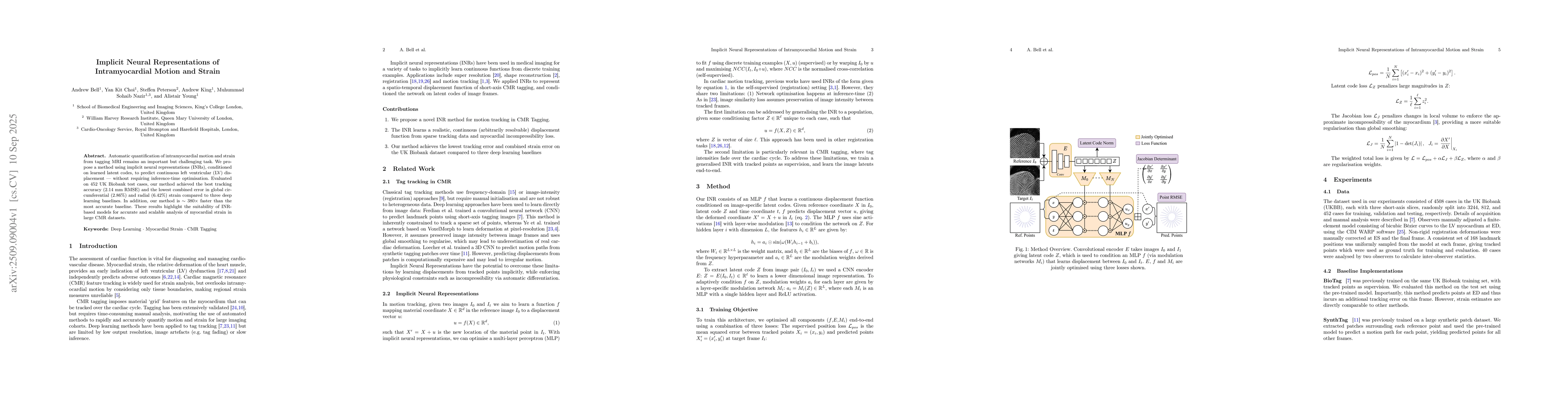 Thumbnail for Implicit Neural Representations of Intramyocardial Motion and Strain